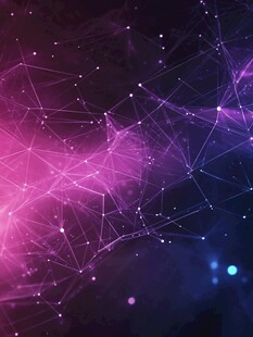 梦幻紫蓝科技线条背景图