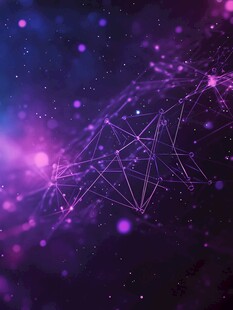 梦幻紫系网络空间背景图