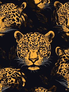 豹纹图案 野性奢华的视觉盛宴