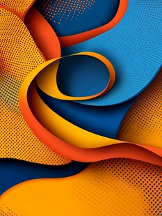 色彩斑斓的立体几何图案