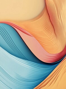 色彩斑斓的立体波浪纹理