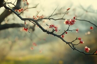 枝头绽红梅 春光正明媚