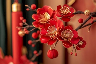 红梅贺岁 装点中式浪漫