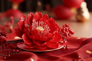娇艳红牡丹 喜庆氛围感