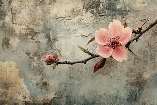 一枝桃花倚旧墙