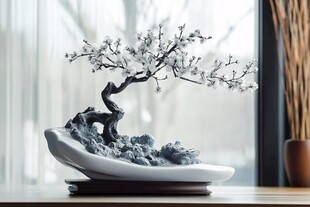 中式盆景 雅致案头小景