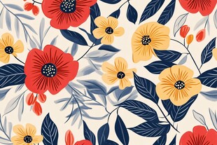 复古风花卉图案背景