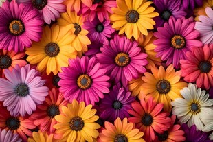 缤纷多彩的艳丽花朵