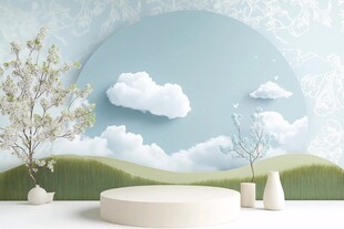 梦幻清新的室内场景布置