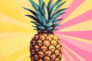 复古风菠萝插画