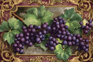 古典风格葡萄装饰画