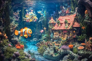 梦幻海底小屋与小丑鱼世界