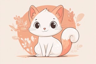 可爱卡通猫咪插画