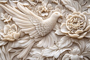 花鸟浮雕艺术 尽显中式韵味