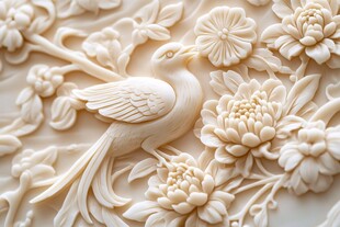 花鸟浮雕艺术 精美雕刻
