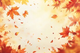 秋日枫叶纷飞背景图