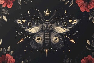 冠冕飞蛾 暗夜神秘之美