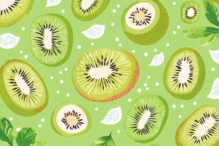 清新猕猴桃图案背景设计