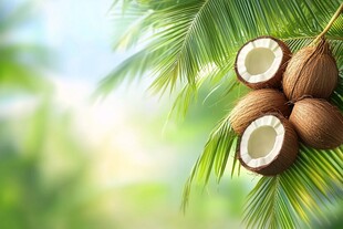 椰果挂枝 尽显热带风情