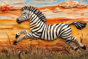 奔跑的斑马 非洲草原风情