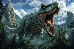 霸王龙咆哮于山林之间