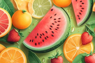 缤纷水果拼盘 清新色彩