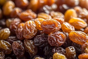 多彩葡萄干特写