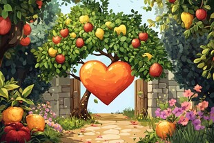 爱心果树下的梦幻花园