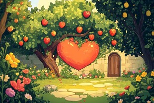 心形苹果的梦幻花园