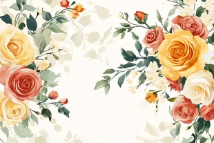 浪漫花卉装饰图案