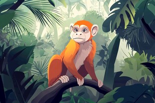 森林中的橙猴
