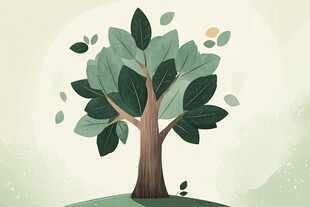 生机盎然的绿叶大树