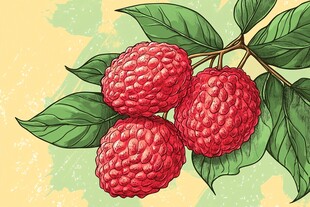 手绘荔枝图
