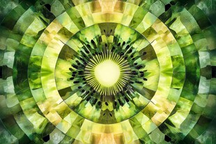 1 炫彩几何圆形抽象艺术图案