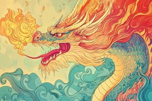 火焰神龙吐息奇幻景象