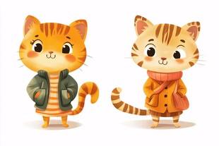 可爱猫咪时尚穿搭