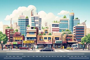 未来生态都市街景