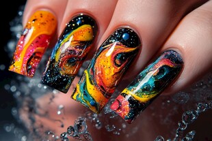 绚丽多彩创意美甲艺术