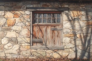石墙木窗的古朴景致