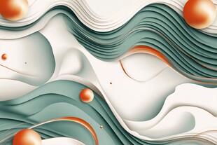 流体渐变抽象几何图案