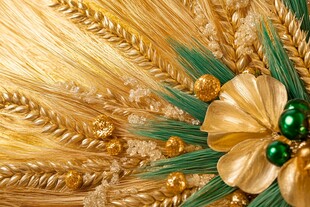 金色麦穗装饰艺术之美
