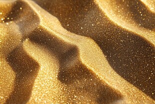 金色流沙纹理特写