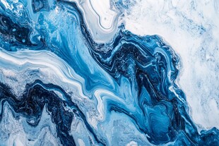 蓝白流体艺术纹理图案