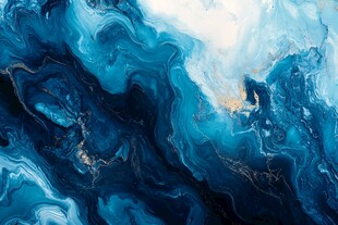 梦幻蓝调流体艺术纹理