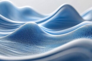 蓝色动感波纹抽象背景图