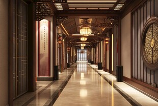 中式典雅长廊尽显古韵