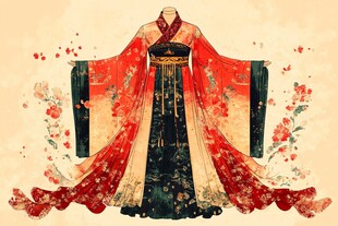 华丽古风汉服展现东方韵味