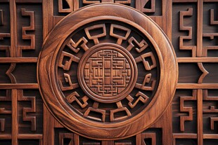 中式木雕窗棂精美图案