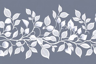 白色枝叶图案装饰背景