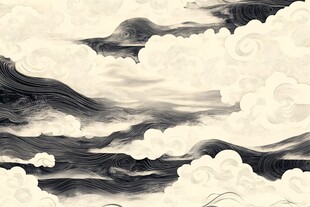水墨云海图